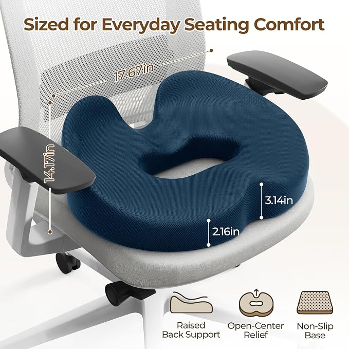 TushGuard Ergonomic Donut Pillow Seat Cushion - Image 2