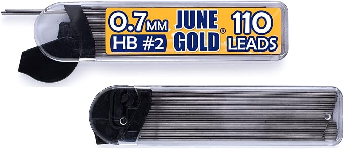 June Gold 72 Mechanical Pencils, 0.7 mm HB #2 Lead, 2 Dispensers/w 220 Graphite - Image 5