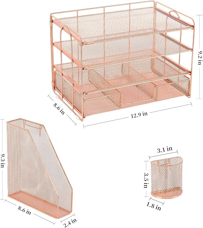 OPNICE Desk Organizers and Accessories, 4-Tier Desktop File Organizer - Image 4