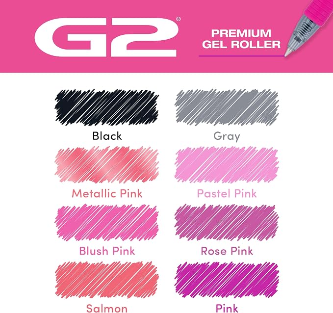 Pilot G2 Premium Gel Roller Pens, G2 Boost Pink Pens Pack, The Colors of - Image 8
