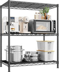 3 Tier Storage Shelves Metal Shelving Unit, Adjustable Wire Rack Pantry Kitchen by Durayloly