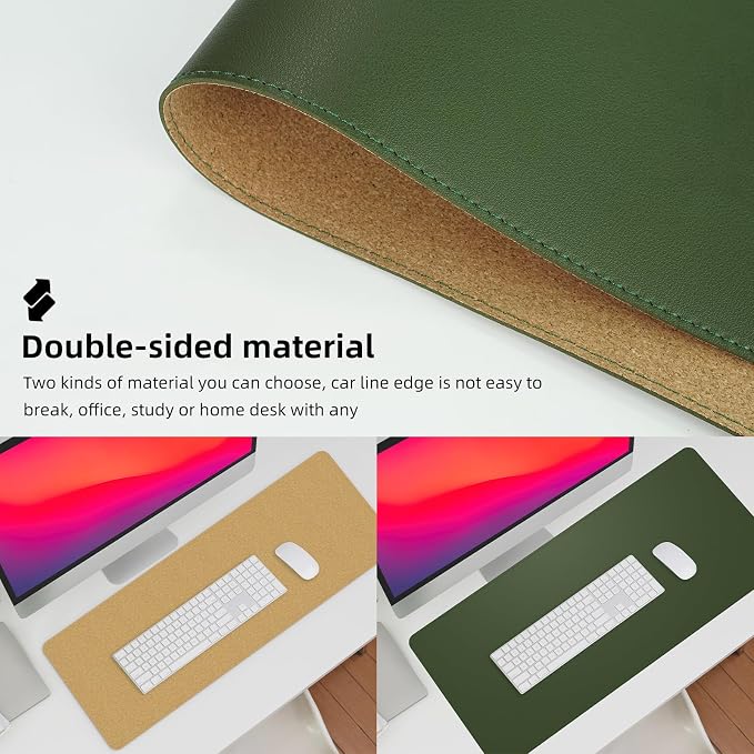 AFIING Leather Desk Pad Protector, Large Desk Mat - Image 3
