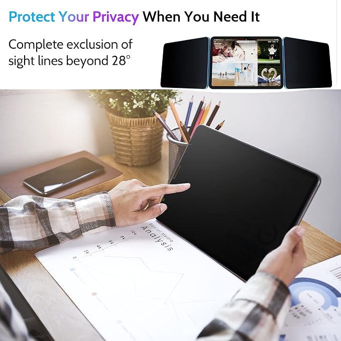 Peslv Privacy Screen Protector for iPad 10th 2022 10.9" & iPad 11th A16 2025 11" - Image 3