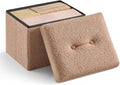 SONGMICS Small Folding Storage Ottoman, Foot Rest Stool, 12.2 x 16.1 x 12.2 by Unknown