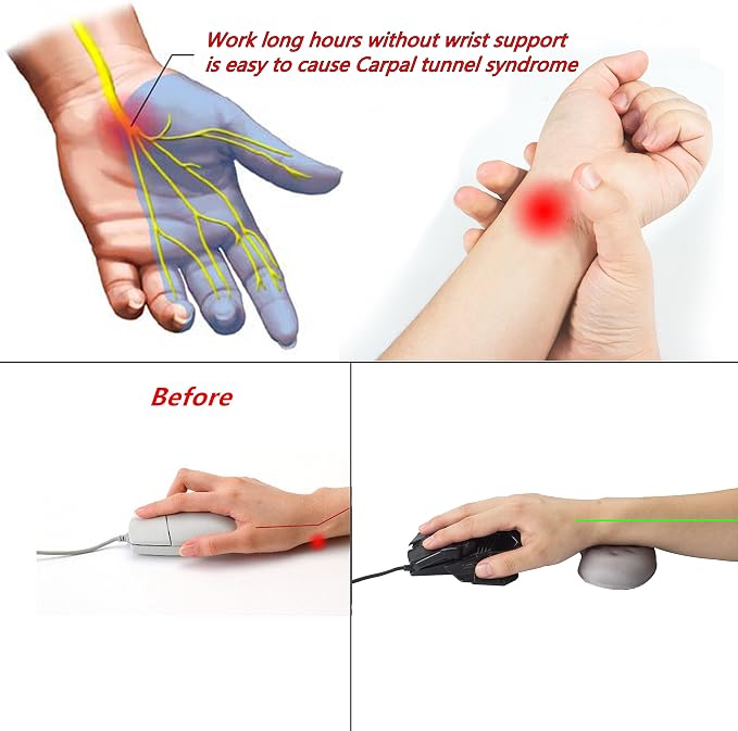 BRILA Ergonomic Memory Foam Mouse Wrist Rest Support Pad Cushion - Image 7