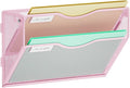 Marbrasse Wall File Holder 2-Tier Hanging Wall File Organizer, Mesh Mail Holder by Marbrasse