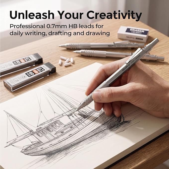 Nicpro 0.7 Metal Mechanical Pencil Set - Image 5