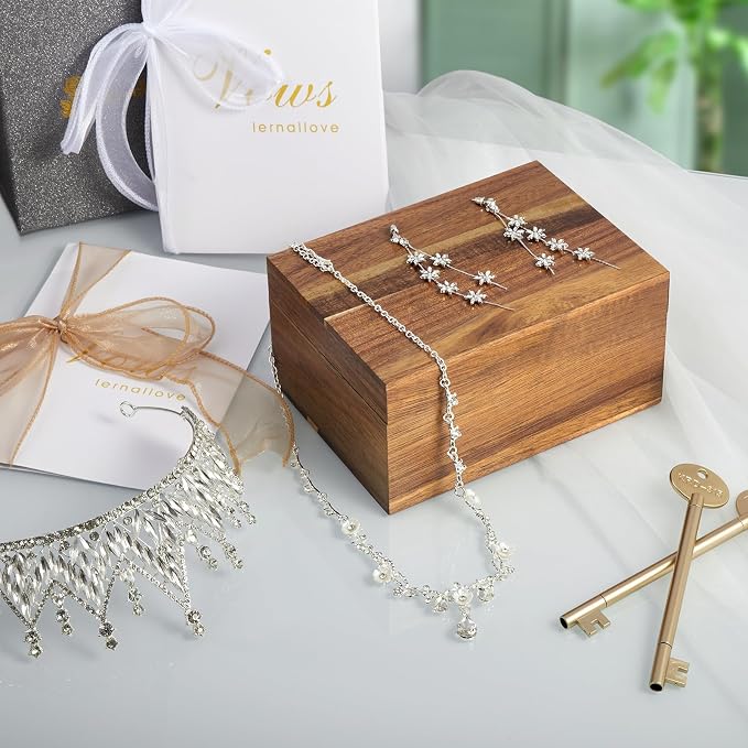 DRASTAR Keepsake Box, Acacia Wood Memory Box - Image 7