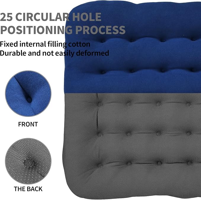 BUYUE Good Support Office Chair Cushion Padded, Soft Velvet Comfortable - Image 3