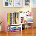Desktop Shelf Organizer, Adjustable Wood Office Storage Rack, Counter Display by IUSEIT