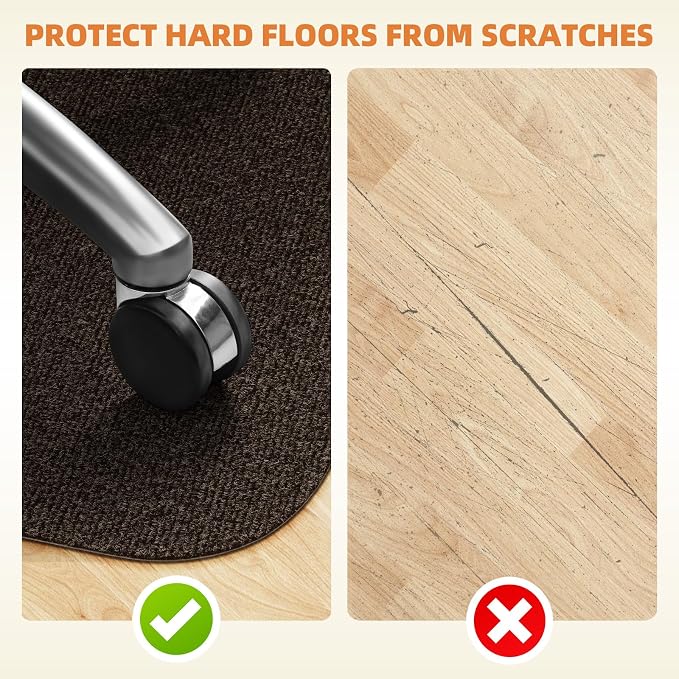 Office Chair Mat for Hardwood and Tile Floor, Anti-Slip Mat for Rolling Chair - Image 5
