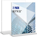 KOOLDE Acrylic Sign Holder 8.5x11 Inches 2 Pack T Shape Desktop Display Stand by KOOLDE
