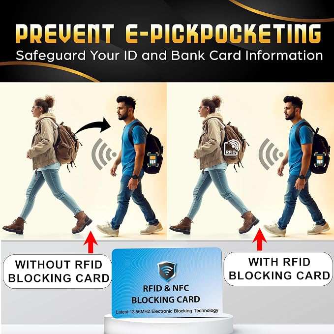 SaiTech IT 10 Pack RFID Blocking Cards Protect Your Entire Wallet, and Cards - Image 3