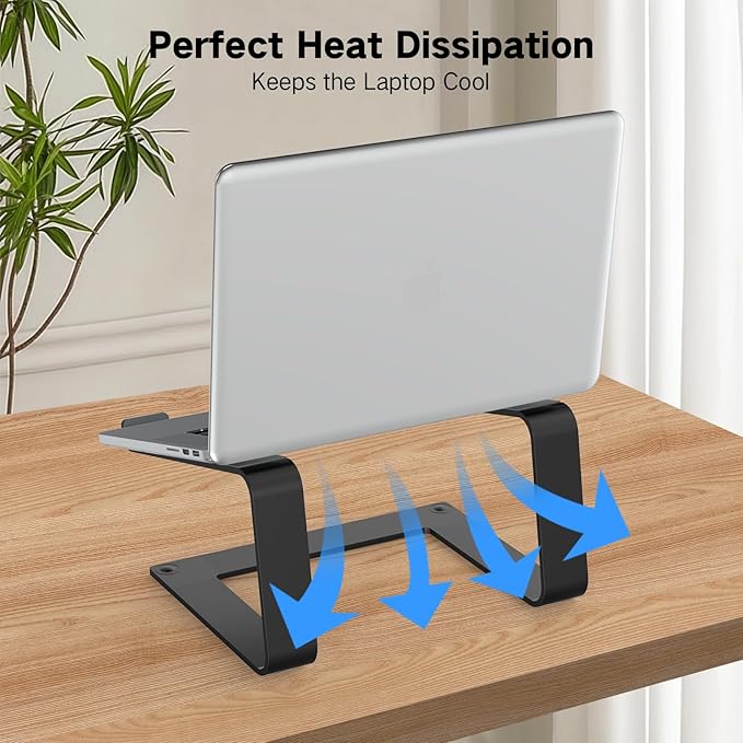 Tonmom Laptop Stand for Desk, Aluminum Laptop Riser Holder, Removable Metal - Image 6