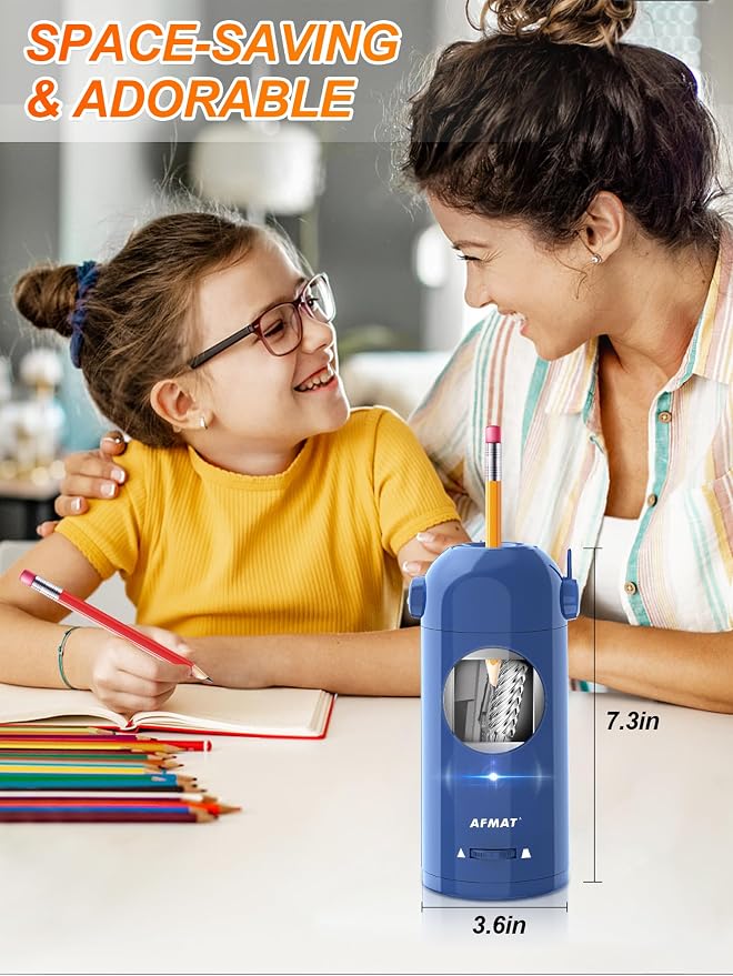 AFMAT Electric Pencil Sharpener, Fully Automatic Pencil Sharpener - Image 6