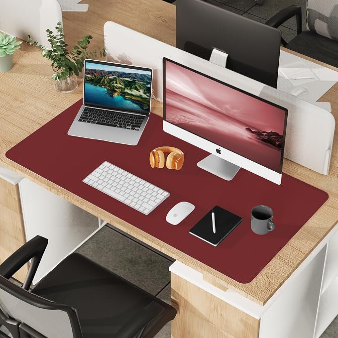 AFIING Cork Desk Mat 47" x 23.6", Dual-Sided Natural Cork & PU Leather Desk Pad - Image 8