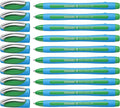 Schneider Slider Memo XB Ballpoint Pen, 1.4 mm, Light Blue Barrel, Box of 10 by Schneider