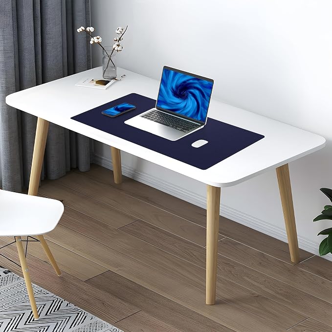 AFIING Cork Desk Mat 23.6 x 13.7, Dual-Sided Cork & PU Leather Desk Pad - Image 6
