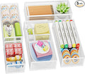 Marbrasse 5 Pack Desk Drawer Organizer Set, Mesh Drawer Storage Trays by Marbrasse