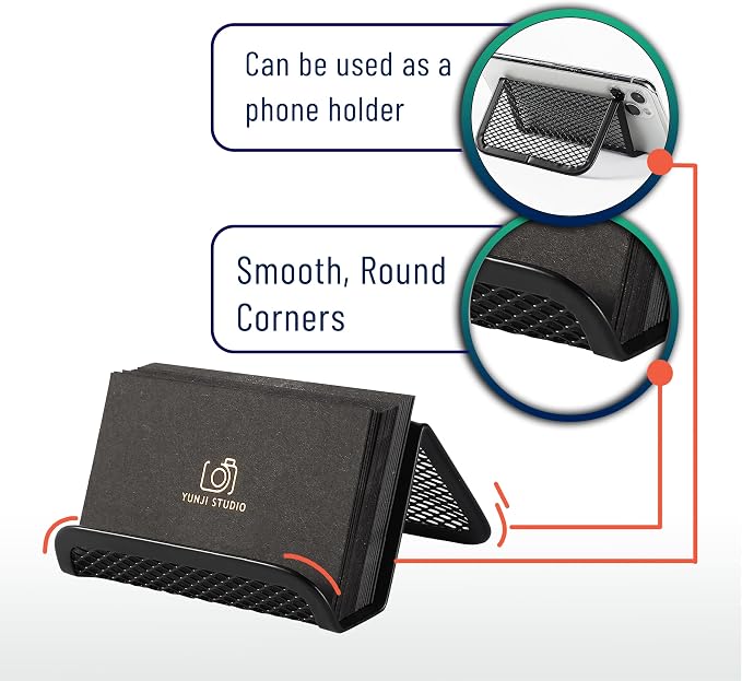 Mr. Pen- Metal Mesh Business Card Holders, 3 Pack, and Business Use, Flat and - Image 6