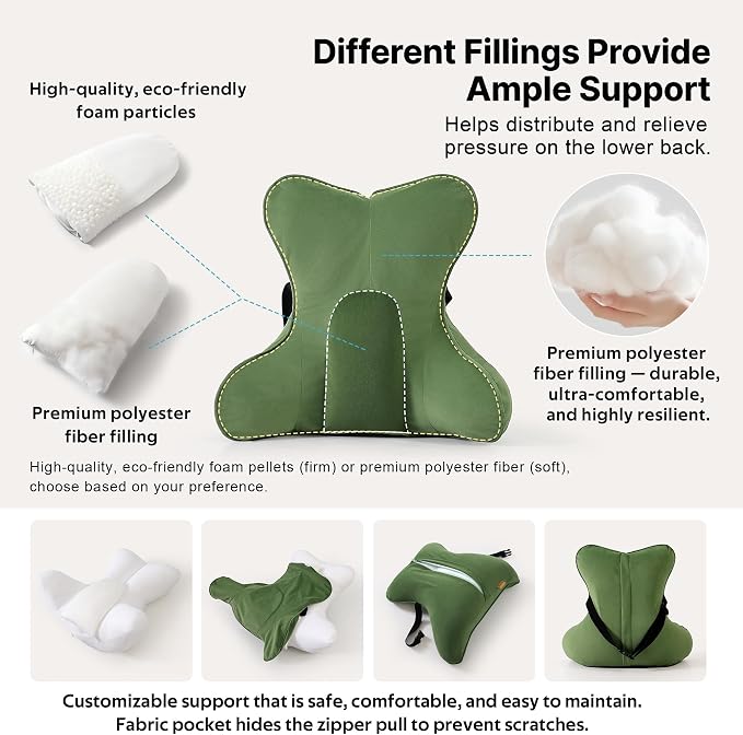 Lumbar Support Pillow for Lower Back Pain Relief – Multi-Functional Ergonomic - Image 3