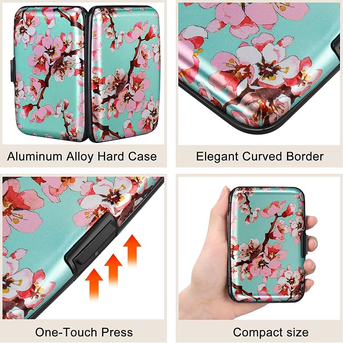 ELFISH Mini RFID Aluminum Wallet Credit Cards Holder Business Card Case Metal - Image 3