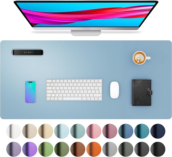 Aothia Faux Leather Desk Mat for Keyboard & Mouse | Creates One Clean Surface by AothiaSimpleNaturalUnique