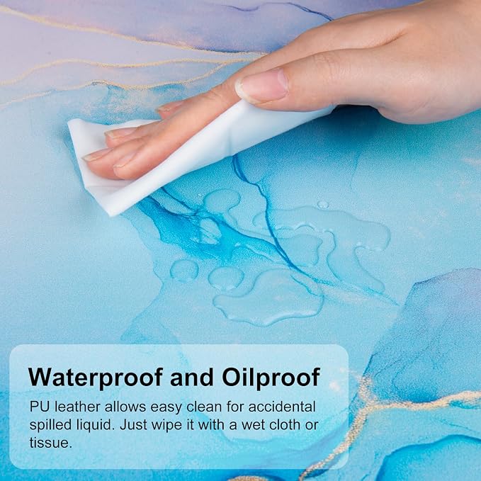 QIYI Large Mouse Pad, PU Leather Desk Mat - Image 4
