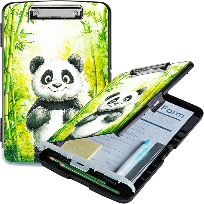 Green Bamboo Panda A4 Clipboard by Unknown