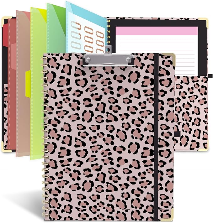 Clipboard Folio with Storage 8.5 X 11 Padfolio Notebook, Clipboards with by TELOENCE
