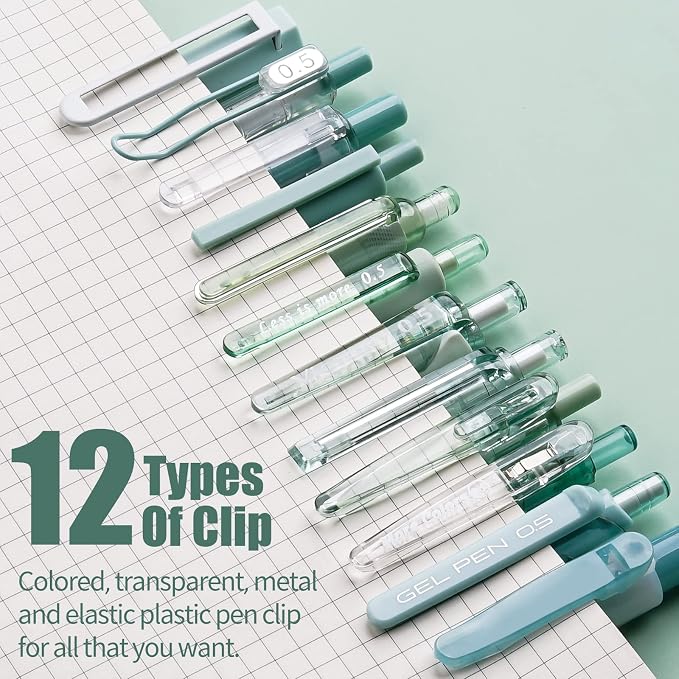 Four Candies Forest Series Gel Pens, Teal Office Supplies Back to School - Image 5
