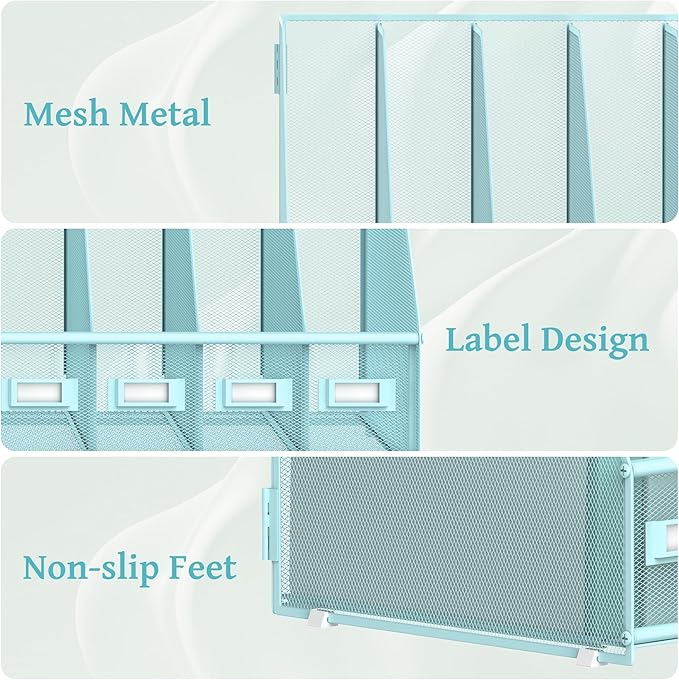 SUPEASY Desk Organizers Metal Desk Magazine File Holder - Image 4