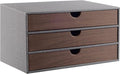 Cloth-effect Faux Leather Desk Organizer File Cabinet Executive Office Supplies by RHCSZ