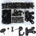 310 Pcs Black Push Pins Set, 5-Style Decorative Thumb Tacks by YOUDEFUL
