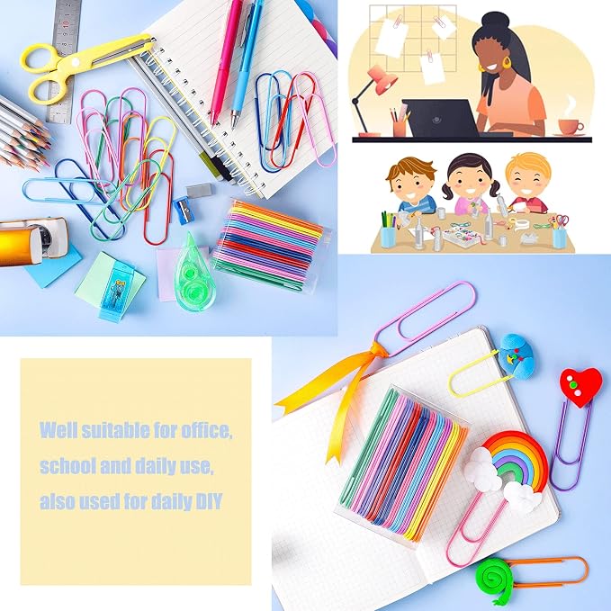 Jumbo Paper Clips, 4 Inches 10 Pcs Large Paper Clip Holder - Image 5
