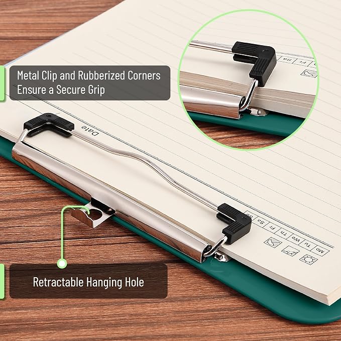 Mr. Pen- Plastic Clipboard, 12.5" x 9", 2 Pack, Clipboard Plastic | Low-Profile - Image 3