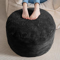 HIGOGOGO Round Stuffed Pouf Ottoman, Corduroy Poufs by HIGOGOGO