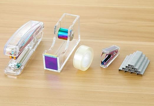 Colorful Acrylic Stapler Set | Durable Spring, 1000 Staples, Office & School - Image 7