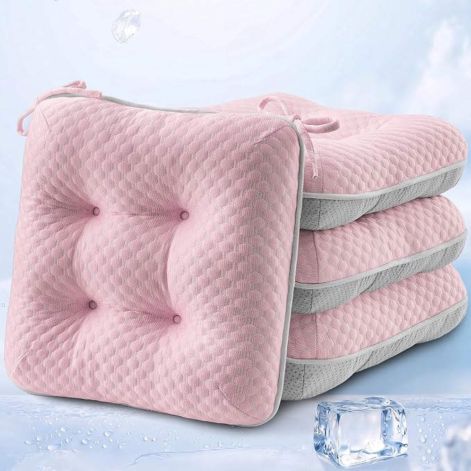 BETU Cooling Chair Cushions Set of 4, 3.5” Thick Seat Cushions, Breathable by BETU