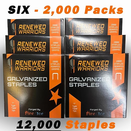T50 Galvanized Staples – Heavy Duty 3/8" Crown, 1/2" Inch Leg Length – Fits All - Image 2