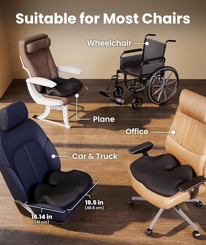 Elevate Series by Everlasting Comfort Doctor Recommended Memory Foam Seat - Image 5