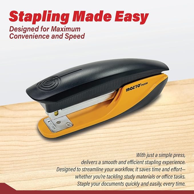 Ergonomic Stapler, 20 Sheet Capacity & 100 Staples Storage, - Image 2