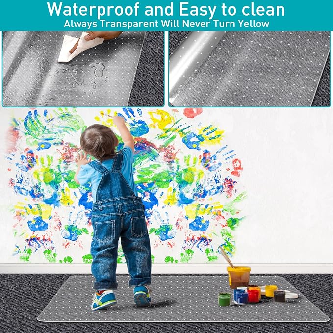 Office Chair Mat for Carpet: 48"x36" Clear Desk Chair Mat for Carpet Floor - Image 3