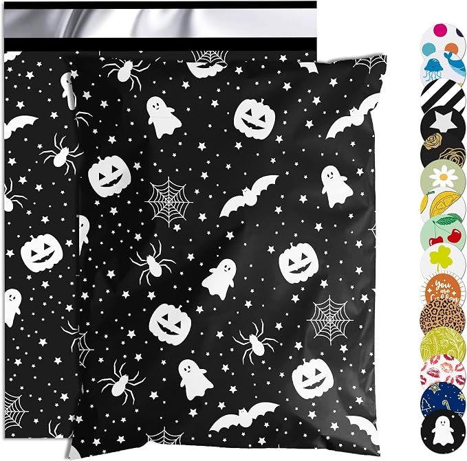 Halloween Poly Mailer 6x9 Inch 100 Pcs, Waterproof and Tear-Resistant Shipping by JOWLROEL