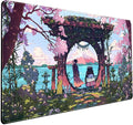 Pink Japan Desk Pad Anime Gaming Green Mouse Pad Large Mouse Pad by Mechanical+Cattle