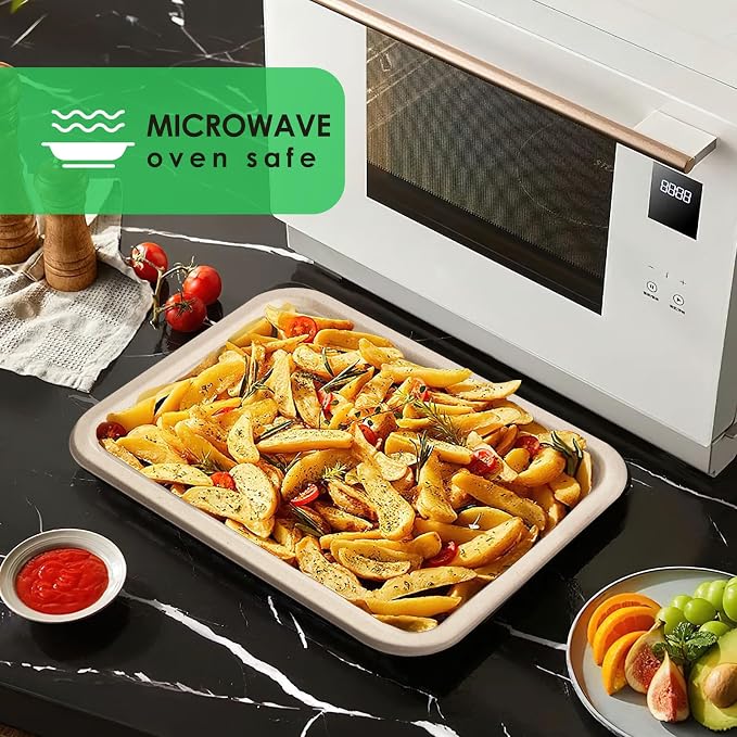 Gezond 100 Pack 14 Inch Disposable Food Trays Eco-Friendly Heavy-Duty Large - Image 5