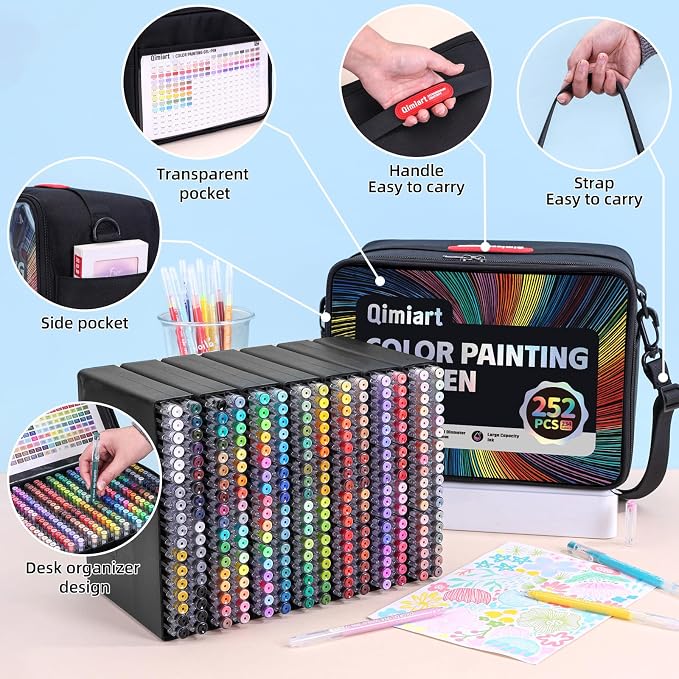 Gel Pens For Coloring, 252 Pack Colored Pens for Black Paper & White Paper - Image 4