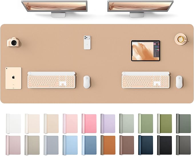 YSAGi Leather Desk Protector, Office Mat, Large Mouse Mat, Non-Slip PU Leather by YSAGi