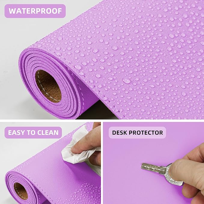 AFIING Leather Desk Pad Protector, Large Desk Mat - Image 4