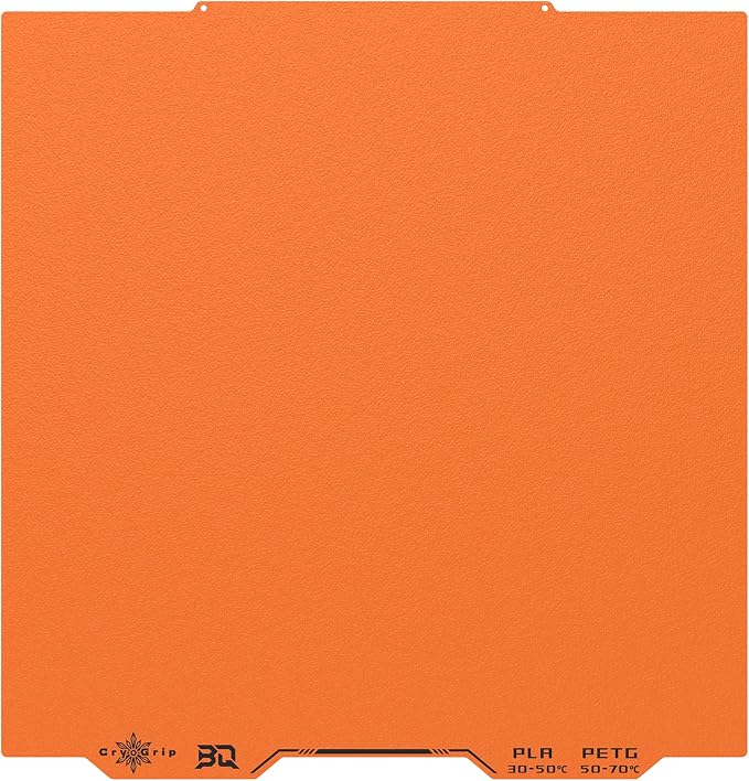 BIQU Cryogrip Pro Frostbite Matte Orange Cold Build Plate by BIQU